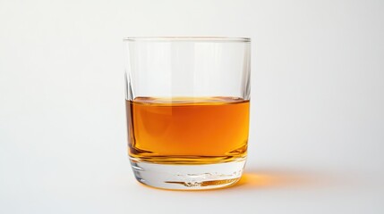 honey in a glass isolated on white background