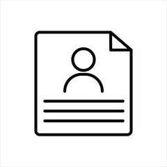 Resume Line Icons Design Elements Illustration