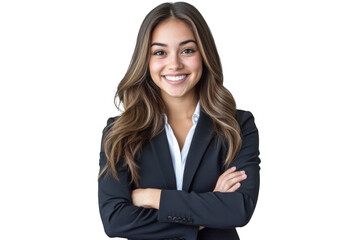 Obraz premium beautiful businesswoman isolated on white or transparent png