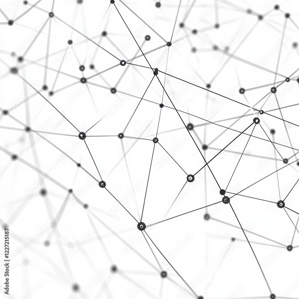 Poster Complex network connections demonstrating data flow and interaction in a modern digital environment. Generative AI