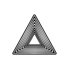 Create a modern abstract artwork featuring overlapping triangles in vibrant, contrasting colors.  Emphasize geometric shapes and sharp lines.