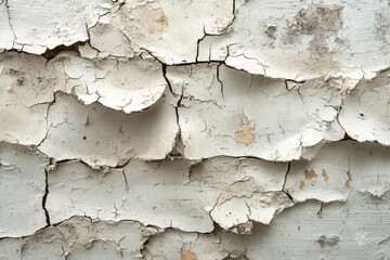 Obraz premium Weathered peeling paint texture on cracked surface for creative backgrounds