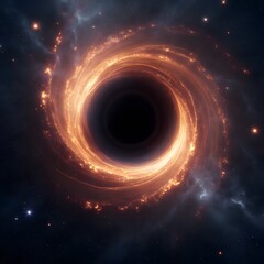 a supermassive black hole bending the light of an entire galaxy