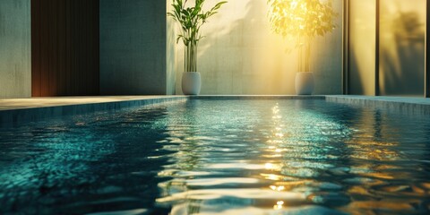 Pool with plant