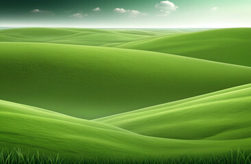 Obraz premium green wheat field