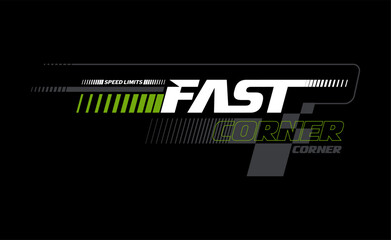 Speed zone modern and stylish typography slogan.
