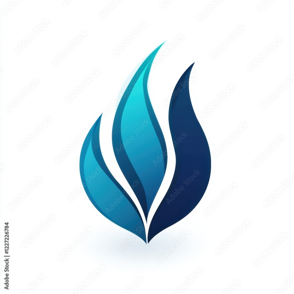 Poster flame icon design featuring smooth curves and vibrant colors for modern branding concept. generative