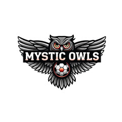 Create a mystical illustration of an owl with glowing eyes, intricate details, and textural feathers.  The owl should be positioned centrally, radiating an ethereal glow.