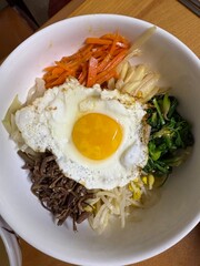 fried egg with fried rice