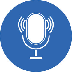 Voice Assistant glyph circle icon