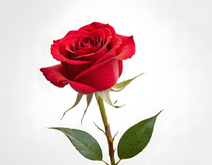 Fototapeta premium red rose image close up of red rose on plain background valentine day rose day png format