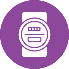 Smart Meter glyph circle icon