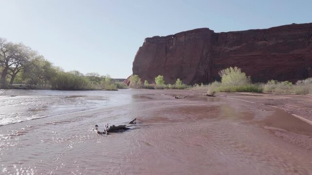 Canyon De Chelly National Monument During Snow Run Off