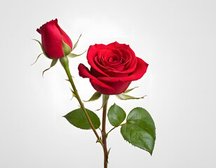 Fototapeta premium red rose image close up of red rose on plain background valentine day rose day png format
