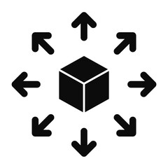 distribution glyph icon