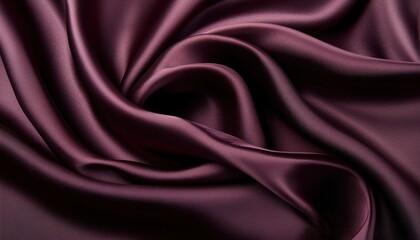 Obraz premium Luxurious Deep Purple Satin Fabric Draped in Elegant Swirls and Textures