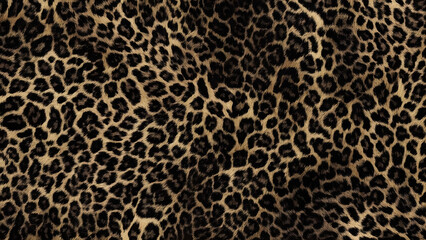 leopard, hairy print, fur, wild cat hair, spots, jaguar skin texture, brown background, fashion design