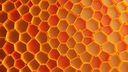 Modern Honeycomb Texture with Geometric Shapes