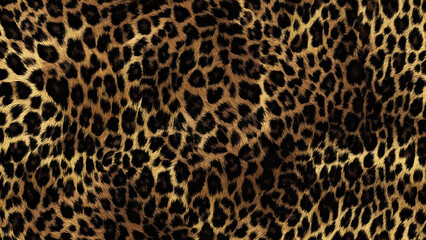 leopard, hairy print, fur, wild cat hair, spots, jaguar skin texture, brown background, fashion design