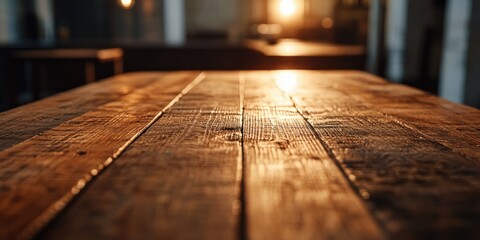 Wooden Table Close Up