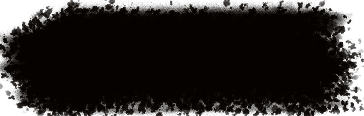 Black brush stroke label banner