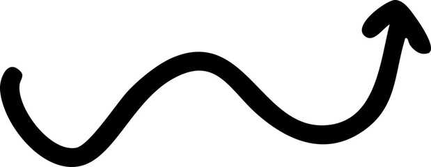 Arrow hand drawn marker brush vector shapes