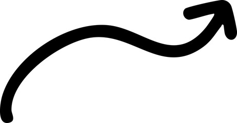 Arrow hand drawn marker brush vector shapes