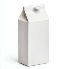 Blank White Gable Top Carton Packaging Mockup Isolated on White Background