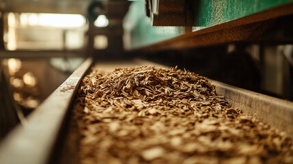 A closeup of raw materials being loaded into a production machine symbolizing the beginning of the manufacturing process and the local sourcing of materials that benefit the economy