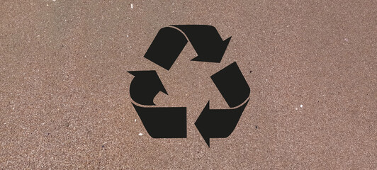 Ecosystem Restoration, environment day concept 3d tree background. recyclable icon banner. Eco friendly recycle symbol, ecology project concept.