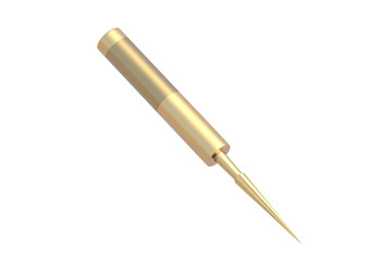 Golden garden path light isolated on white background. 3d render