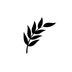 vector of a sprig of leaf which is a supporting element in the template