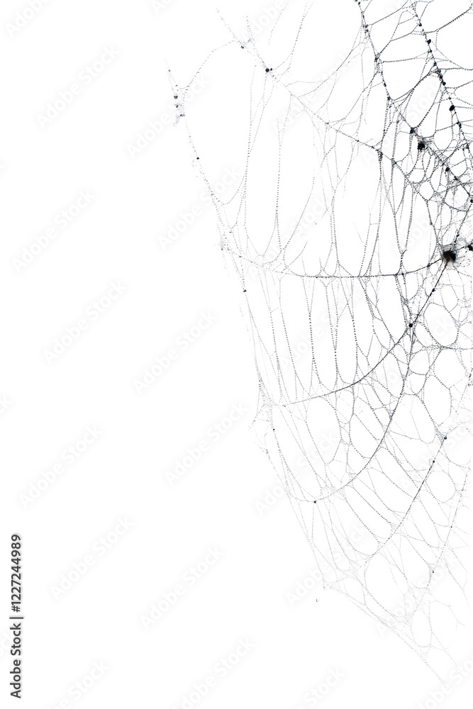 Wall mural isolated fragile spider web