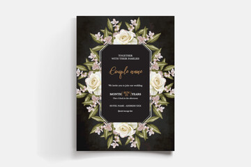 BRIDAL SHOWER FLORAL INVITATION TEMPLATE