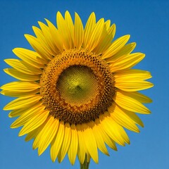 Obraz premium sunflower on blue sky