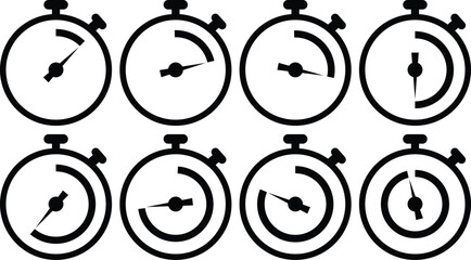 Timer, clock, stopwatch isolated vector icon. timer vector icons. stopwatch symbol. countdown Timer vector illustration
