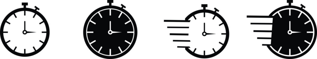 Timer, clock, stopwatch isolated vector icon. timer vector icons. stopwatch symbol. countdown Timer vector illustration
