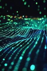 Blurry cityscape at night