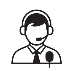 Customer Service Agent Icon Vector Graphic