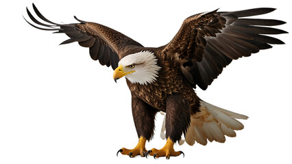 Fototapeta premium american bald eagle. eagle on a transparent background