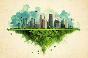 Fototapeta premium Sustainable development environment vintage images