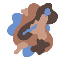  An abstract composition of smooth, rounded forms in restrained brown tones with a touch of blue. A perfect balance of tranquility and harmony.