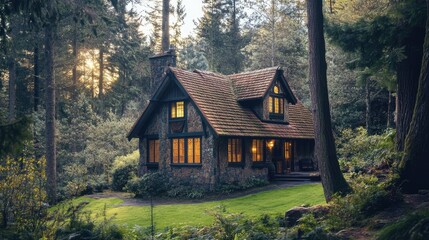 Obraz premium house in the forest