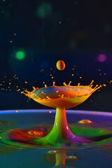 Eine farbige Tropfenrxplosion