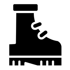 Hiking Boots Climbing Glyph Icon