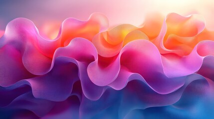 Obraz premium Abstract Colorful Waves: A Symphony of Hues