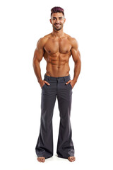 Fototapeta premium Portrait of a young handsome guy. Generative AI