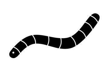 Naklejka premium worm icon vector on white background