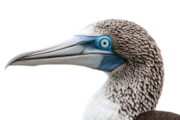 Obraz premium Blue-Footed Booby Bird Isolated on White Background.