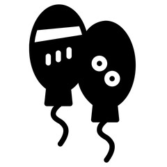 Balloon Bunting Circus Glyph Icon